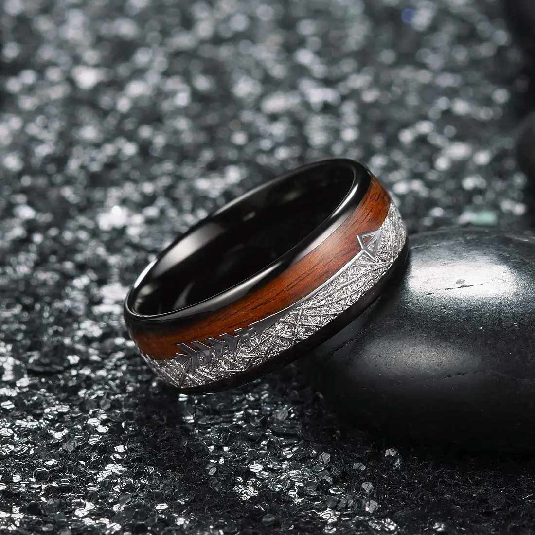 Apache Silver Arrow Koa Wood Ring - TeamPlanting