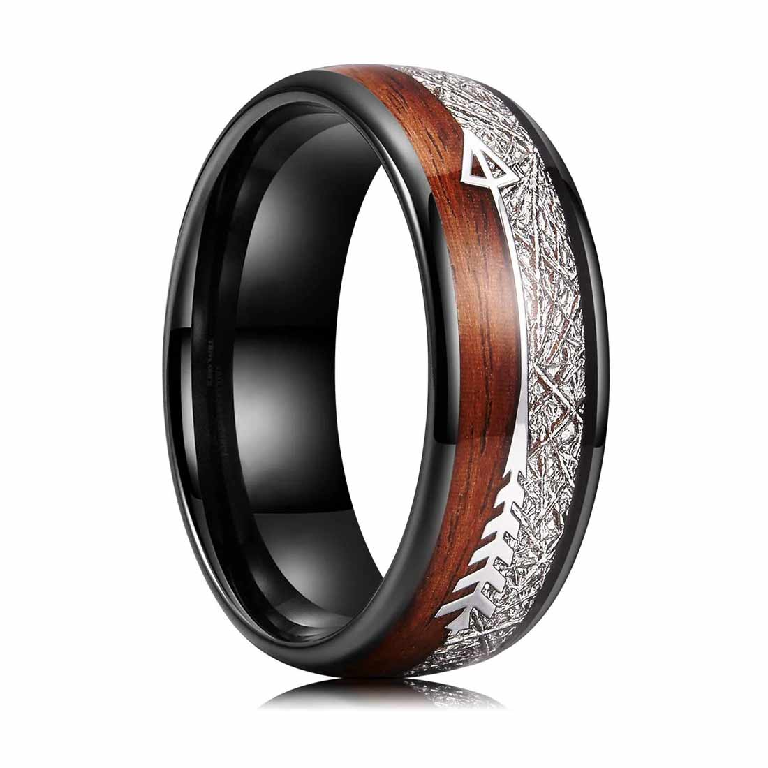 Apache Silver Arrow Koa Wood Ring - TeamPlanting