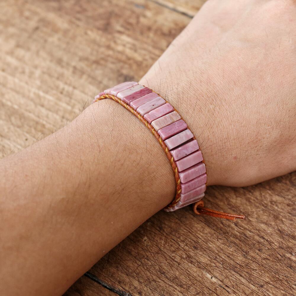 Uplifted Emotions - Rhodonite Plate Bracelet - TeamPlanting