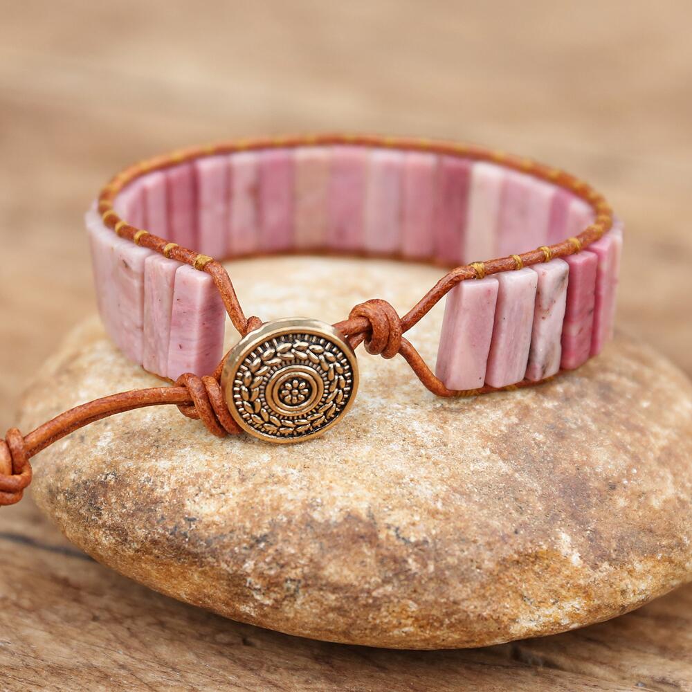 Uplifted Emotions - Rhodonite Plate Bracelet - TeamPlanting