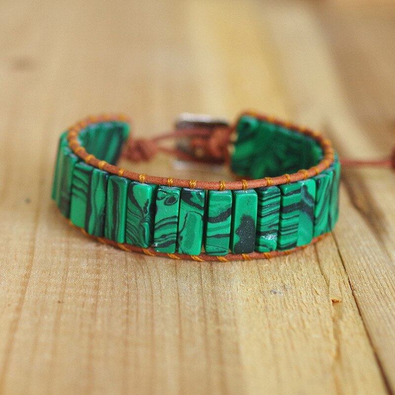 Spiritual Makeover - Malachite Plate Bracelet - TeamPlanting