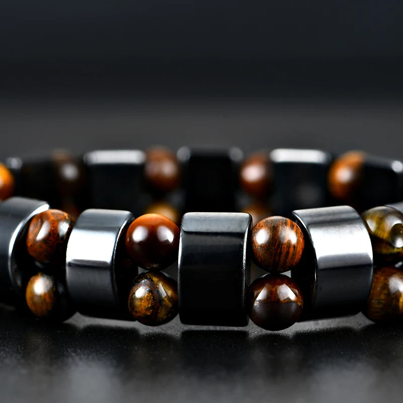 Space Orbiter Tiger's Eye Hematite Bracelet