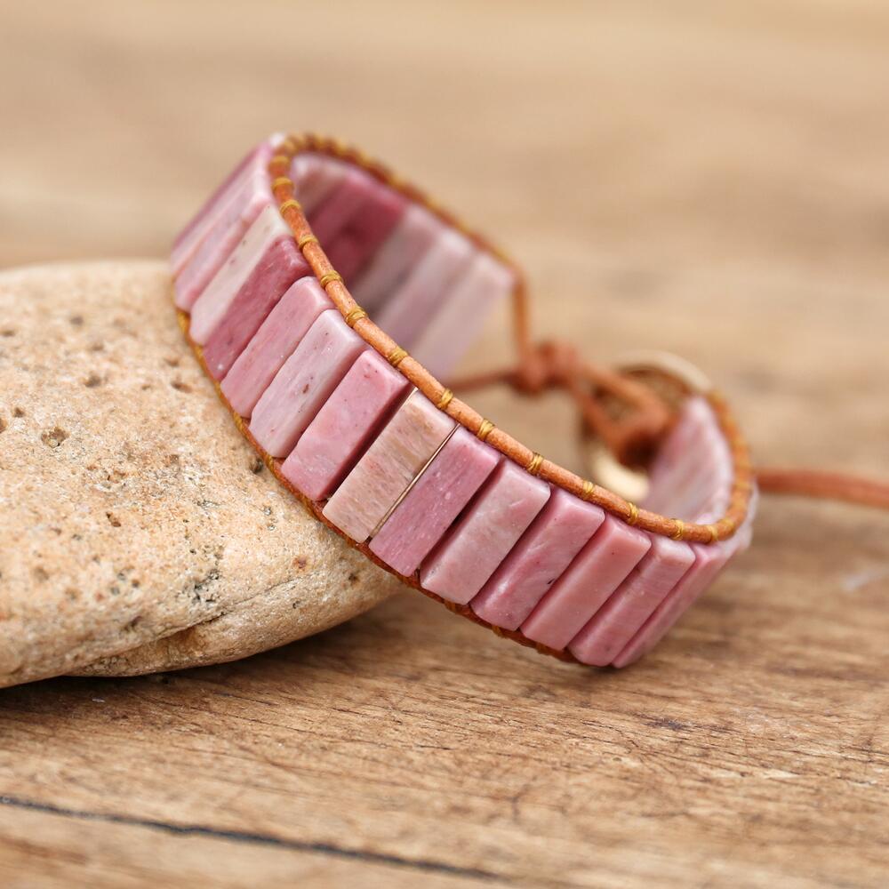 Uplifted Emotions - Rhodonite Plate Bracelet - TeamPlanting