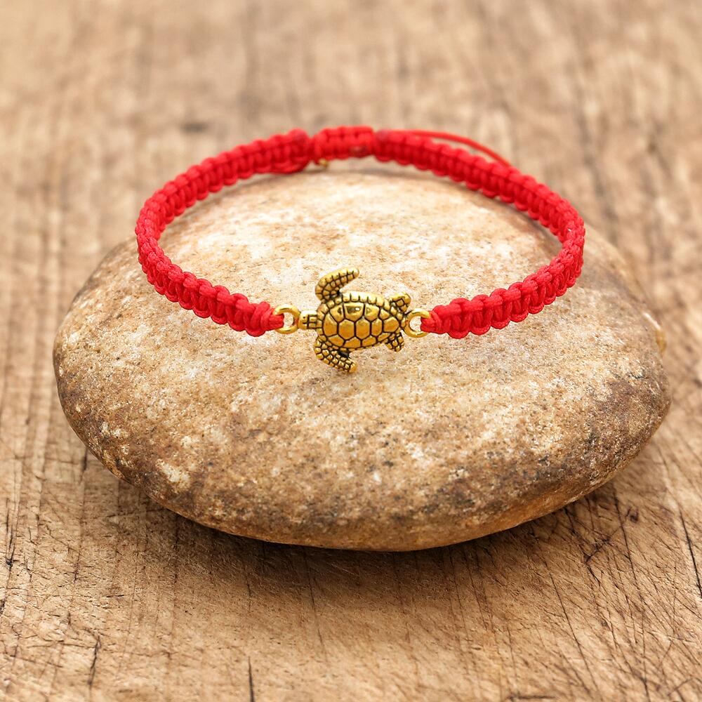 Crimson Turtle Red String Bracelet - TeamPlanting