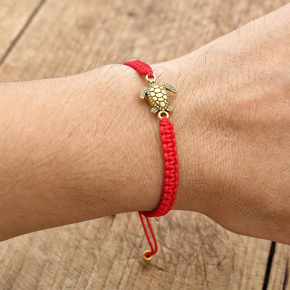 Crimson Turtle Red String Bracelet - TeamPlanting