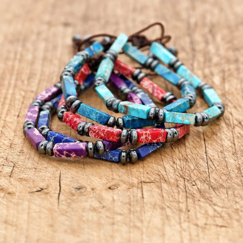 Inca Marble Jasper Hematite Bracelet