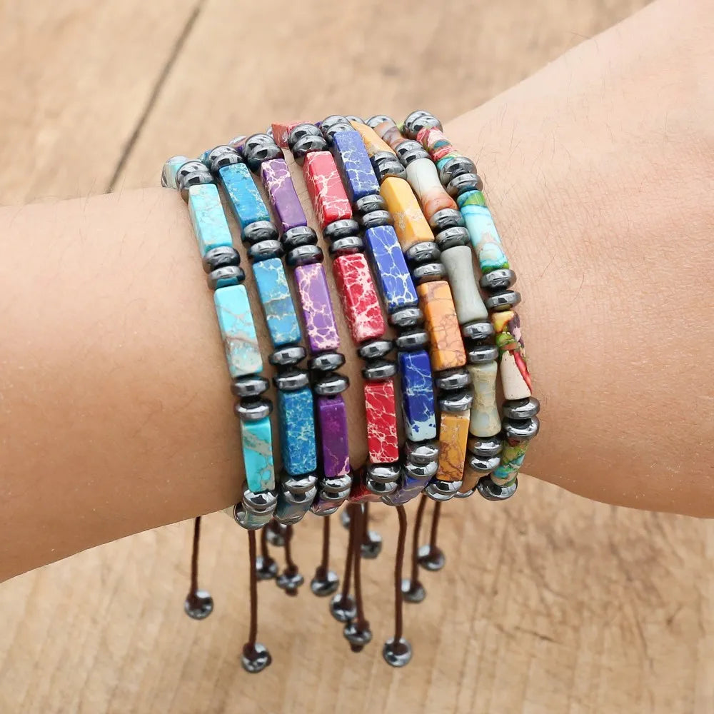 Inca Marble Jasper Hematite Bracelet