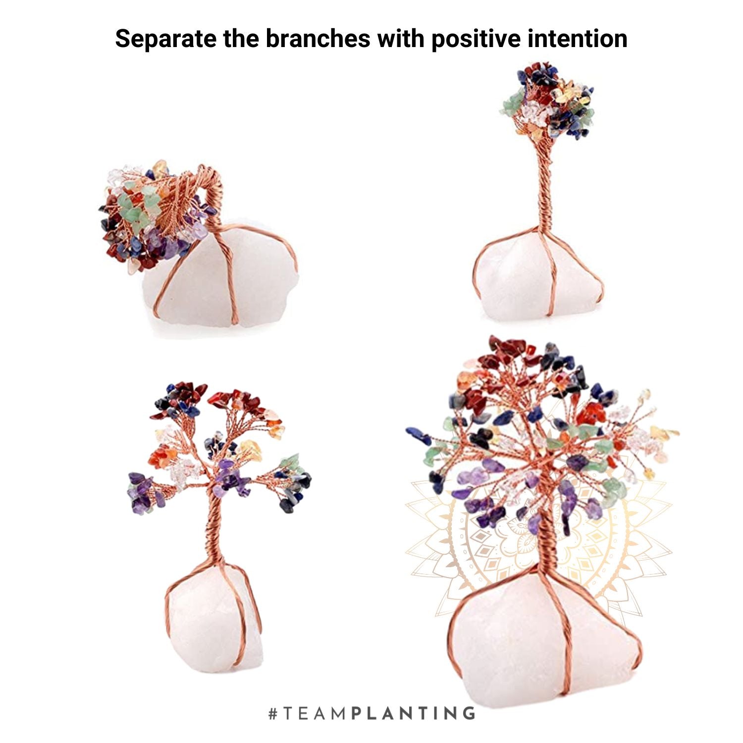 Harmonious Love - Rose Quartz Feng Shui Tree of Life - TeamPlanting