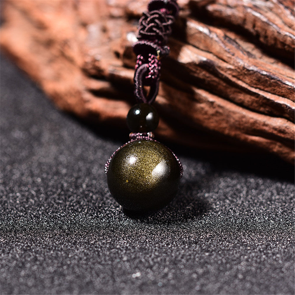 Solar Energies - Golden Obsidian Necklace - TeamPlanting