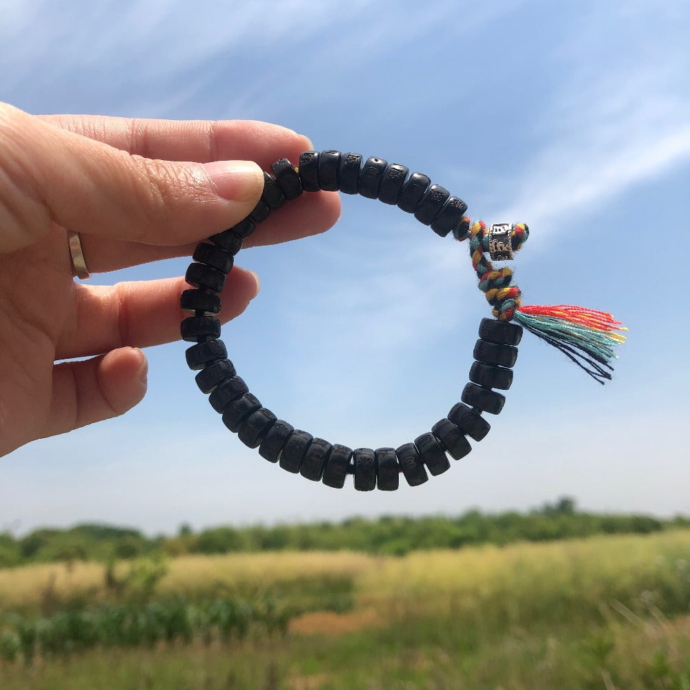 Tibetan Harmony - Coconut Shell Mantra Bracelet - TeamPlanting