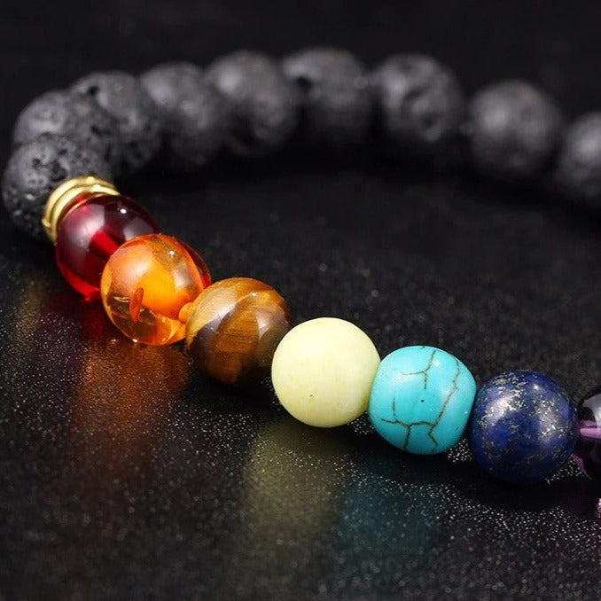 Invigorated Spirit - Lava Stone Chakra Bracelet - TeamPlanting