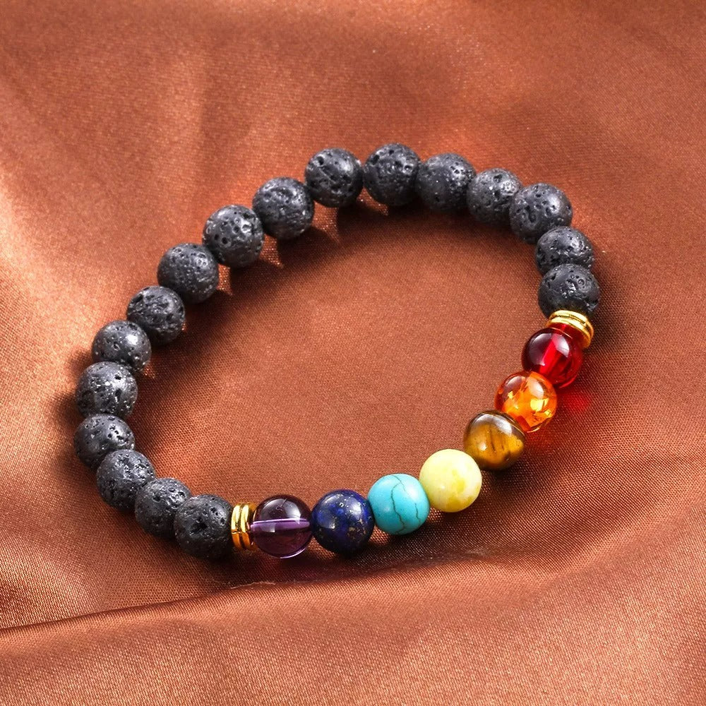 Invigorated Spirit - Lava Stone Chakra Bracelet - TeamPlanting