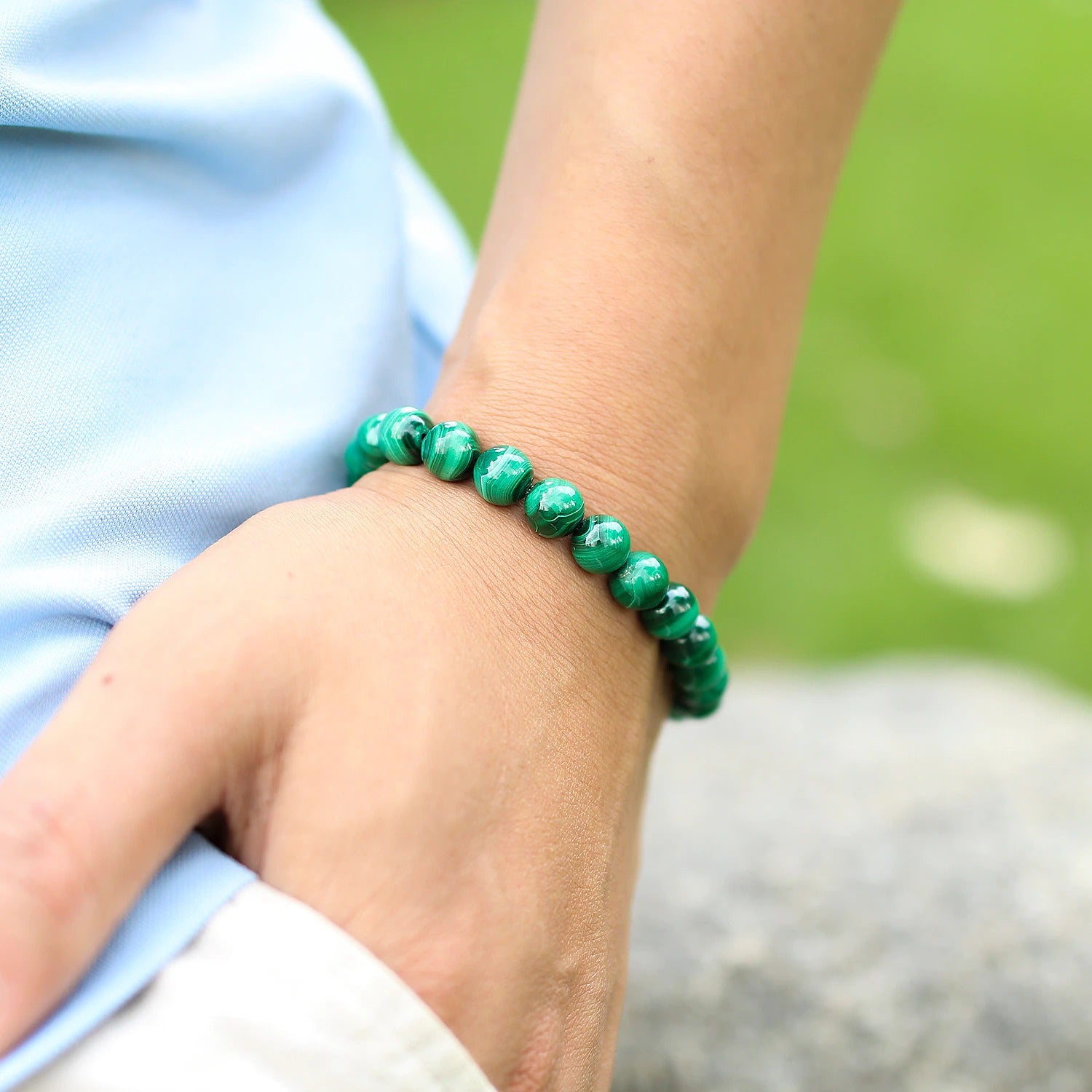 Anxiety Shiled - Green Malachite Bracelet - TeamPlanting