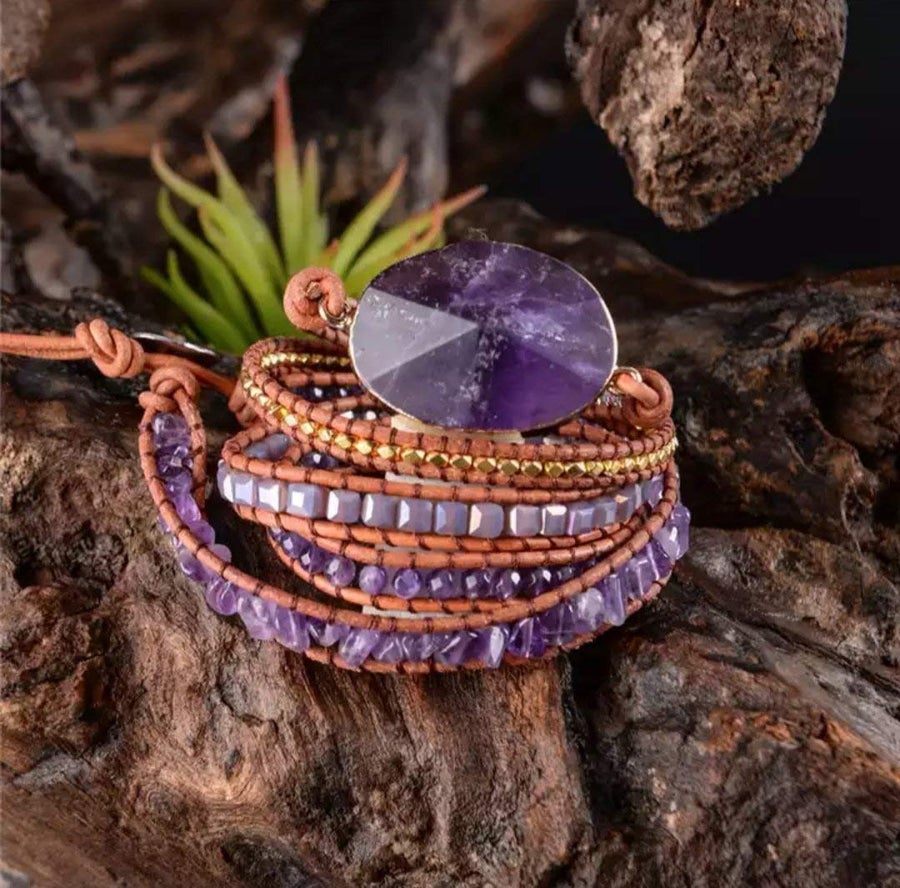 Perfect Balance & Passion - Amethyst Wrap Bracelet 0 - TeamPlanting