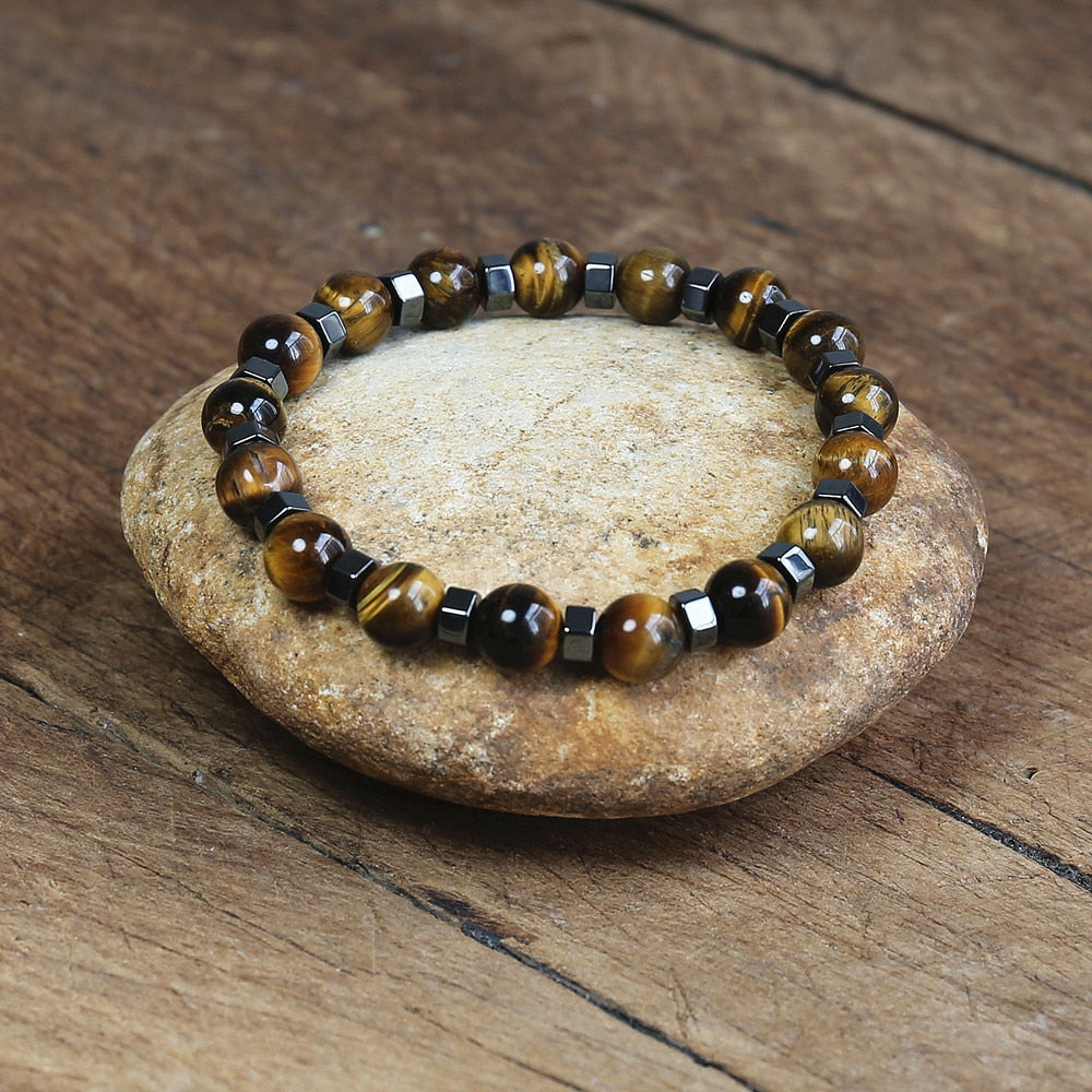Tiger's Courage - Tiger's Eye Hematite Bracelet - TeamPlanting
