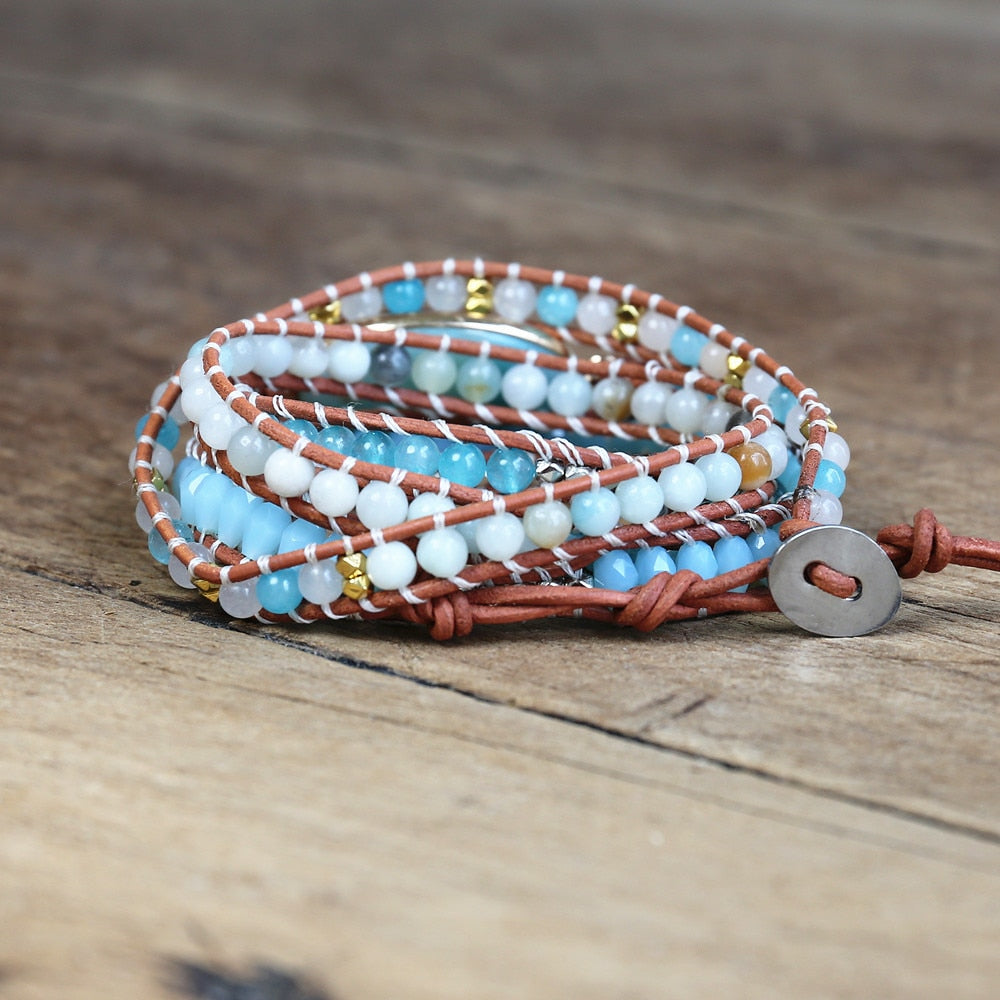 Optimistic Heart - Amazonite Wrap Bracelet - TeamPlanting
