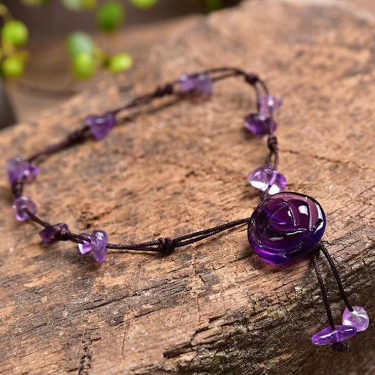 Happiness Within - Amethyst Anklet - TeamPlanting