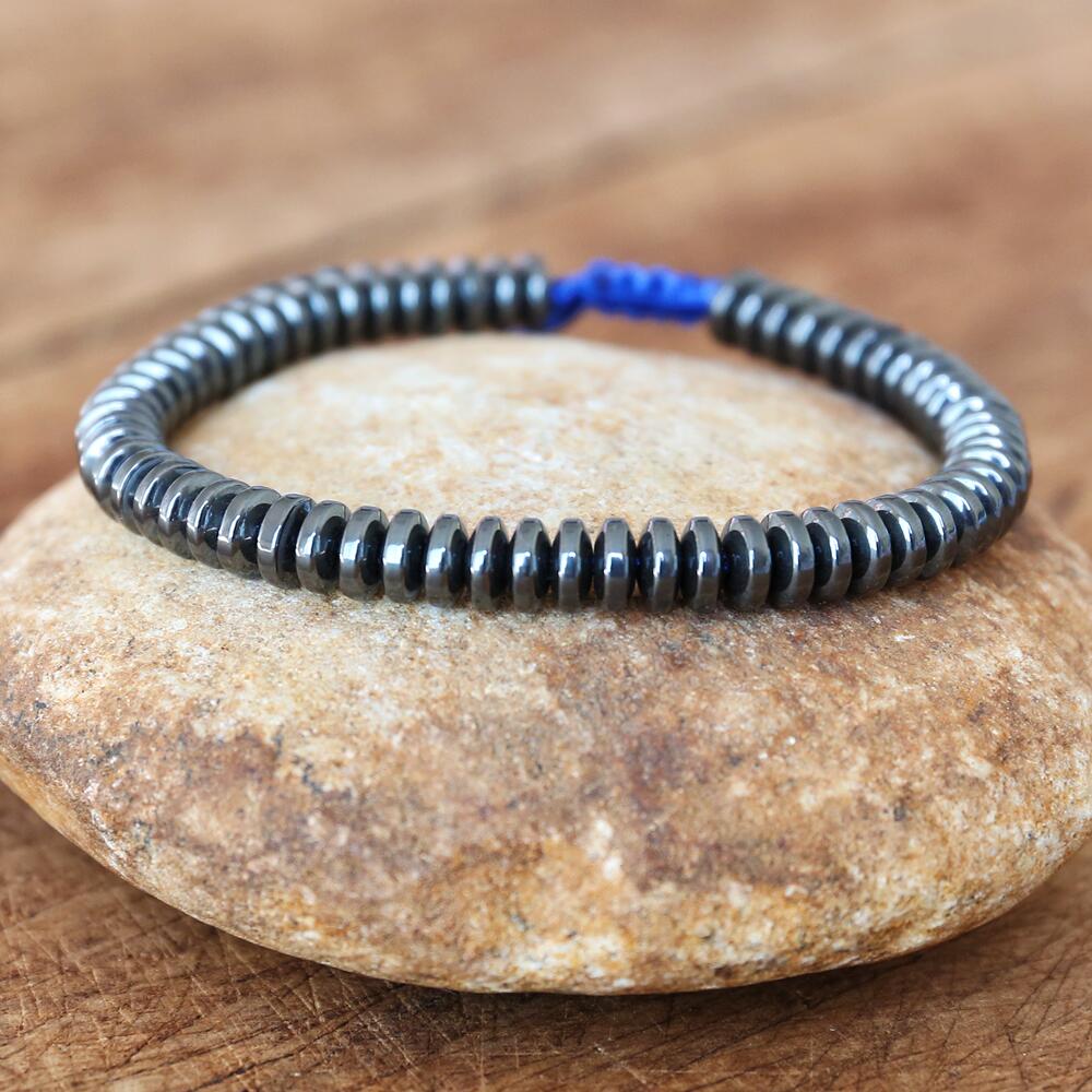 Witty Love - Hematite Disc Bracelet 0 - TeamPlanting