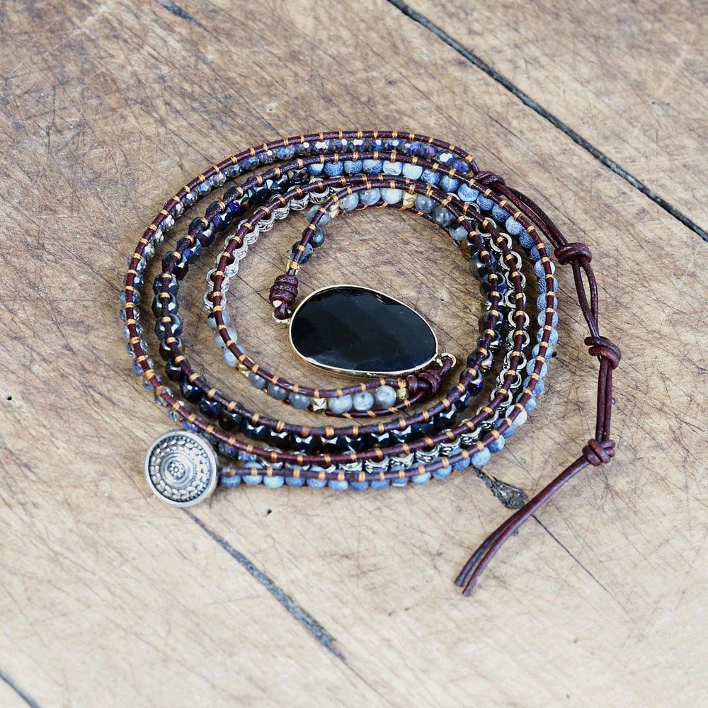 Divine Wisdom - Onyx Wrap Bracelet 0 - TeamPlanting