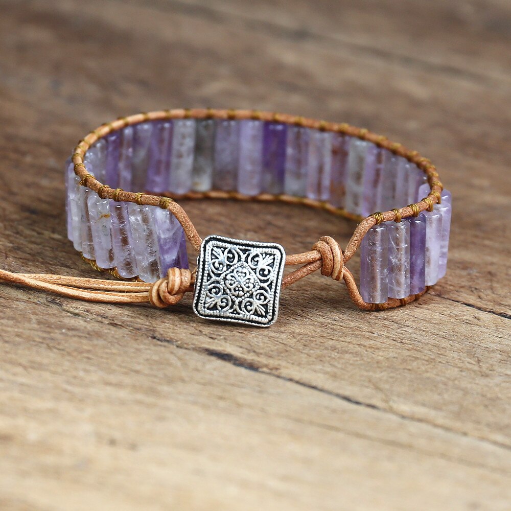 Eternal Harmony - Amethyst Plate Bracelet - TeamPlanting