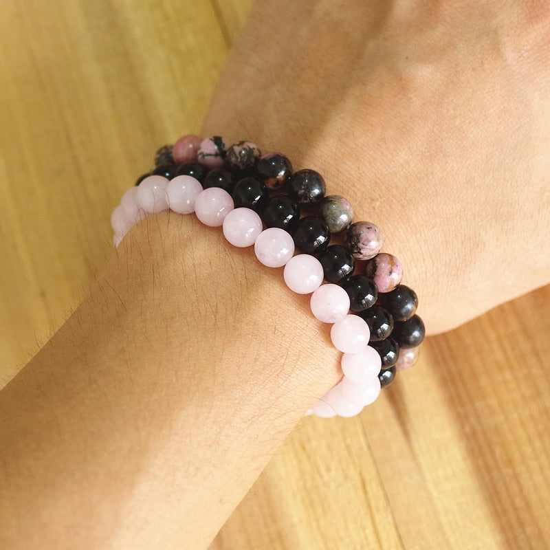 Trinity Protection - Rhodonite Quartz Onyx Bracelet 0 - TeamPlanting