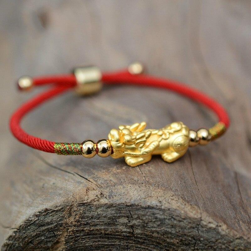 Glorious Fortune - Red String Feng Shui Pixiu Bracelet 0 - TeamPlanting