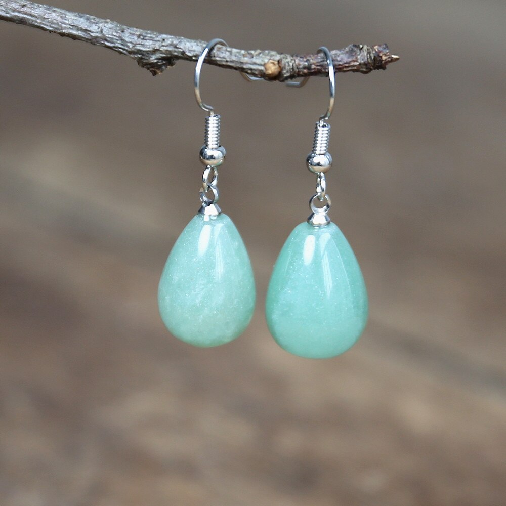 Supreme Fortune - Aventurine Teardrop Earrings - TeamPlanting