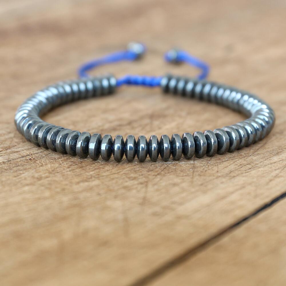 Witty Love - Hematite Disc Bracelet 0 - TeamPlanting