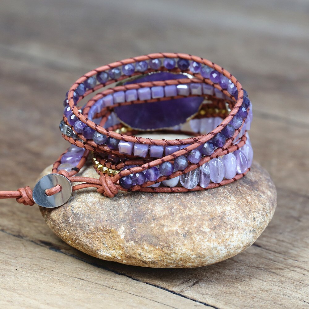 Perfect Balance & Passion - Amethyst Wrap Bracelet 0 - TeamPlanting