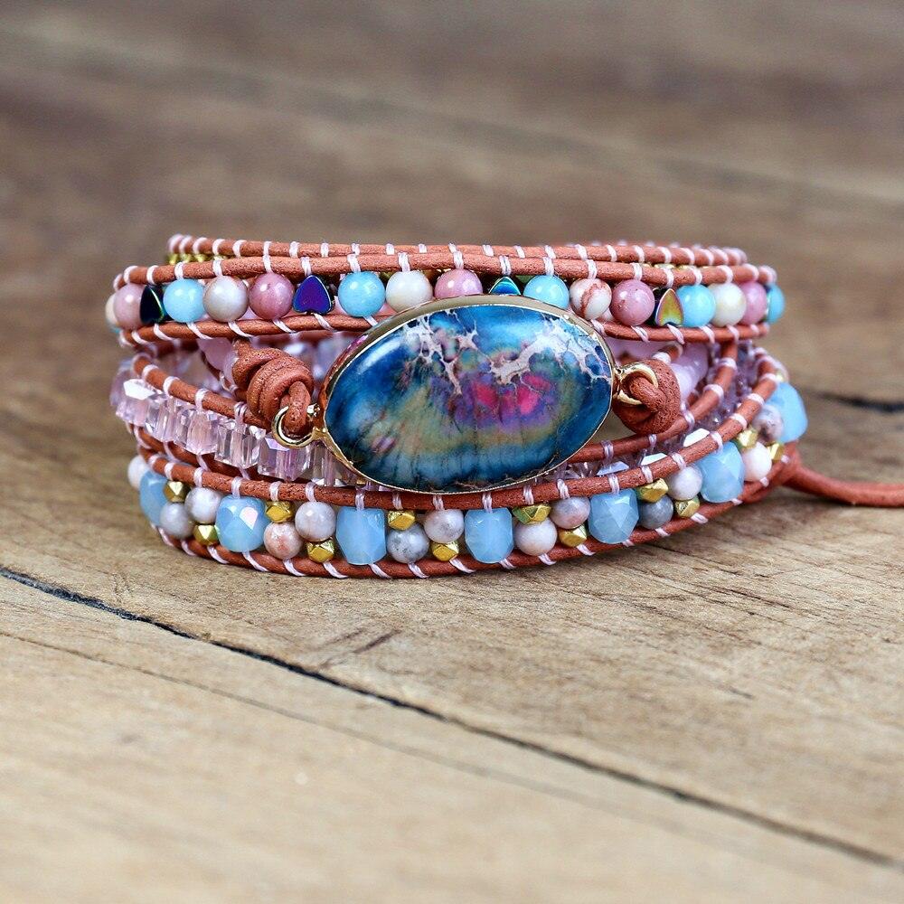 Enlightened Intention - Agate Wrap Bracelet 0 - TeamPlanting