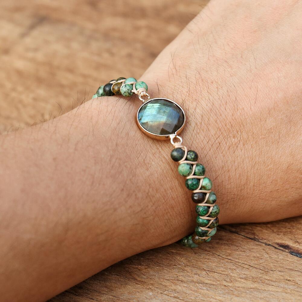 Divine Purity - Labradorite Jasper Bracelet - TeamPlanting