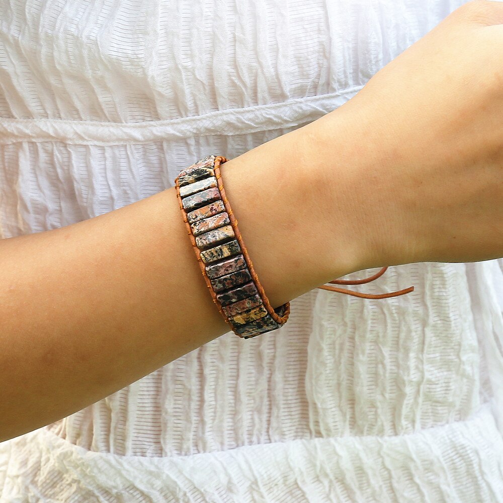 Restored Faith & Love - Jasper Plate Bracelet 0 - TeamPlanting