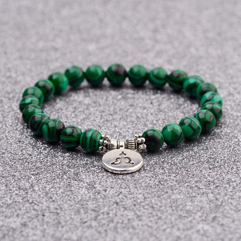 Spiritual Transformation - Green Malachite Buddha Bracelet - TeamPlanting