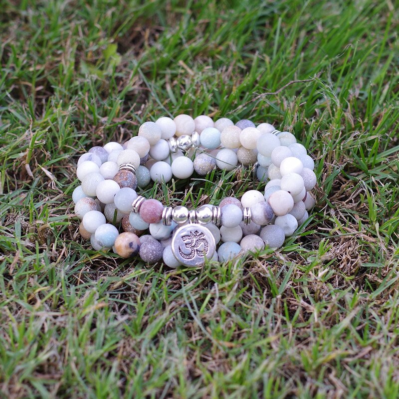 Renewed Optimism - OM Charm Amazonite Prayer Bracelet - TeamPlanting