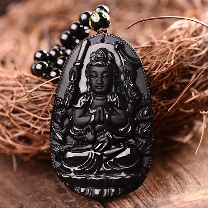 Boundless Wealth - Obsidian Buddha Avatar Necklace 0 - TeamPlanting