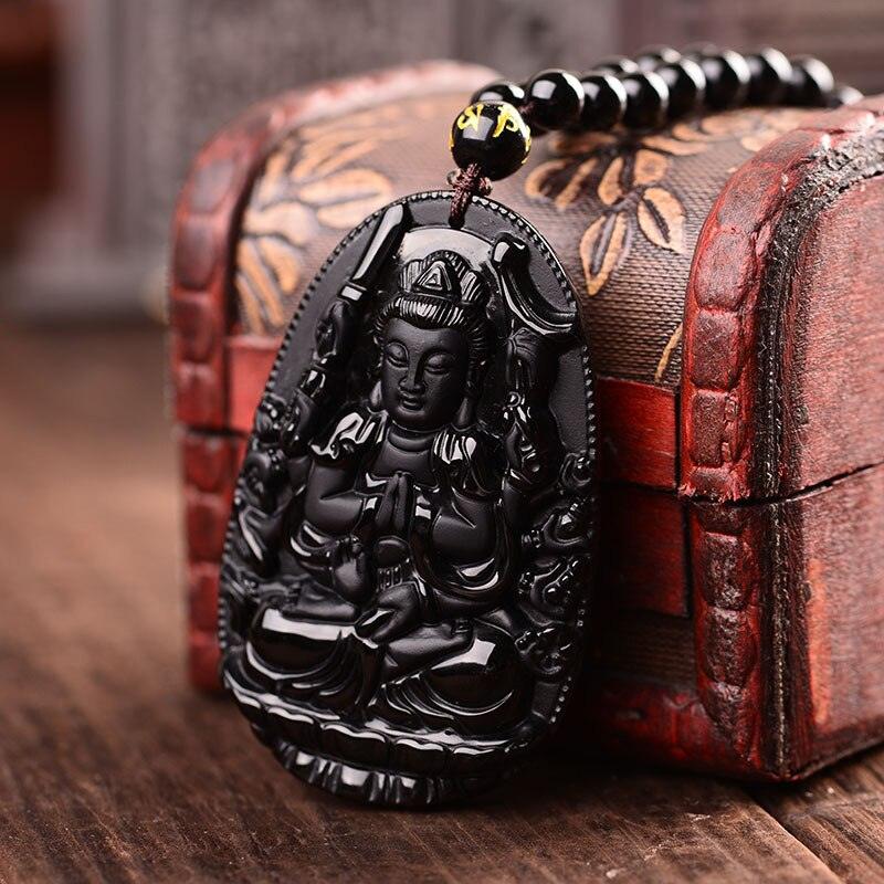 Boundless Wealth - Obsidian Buddha Avatar Necklace 0 - TeamPlanting
