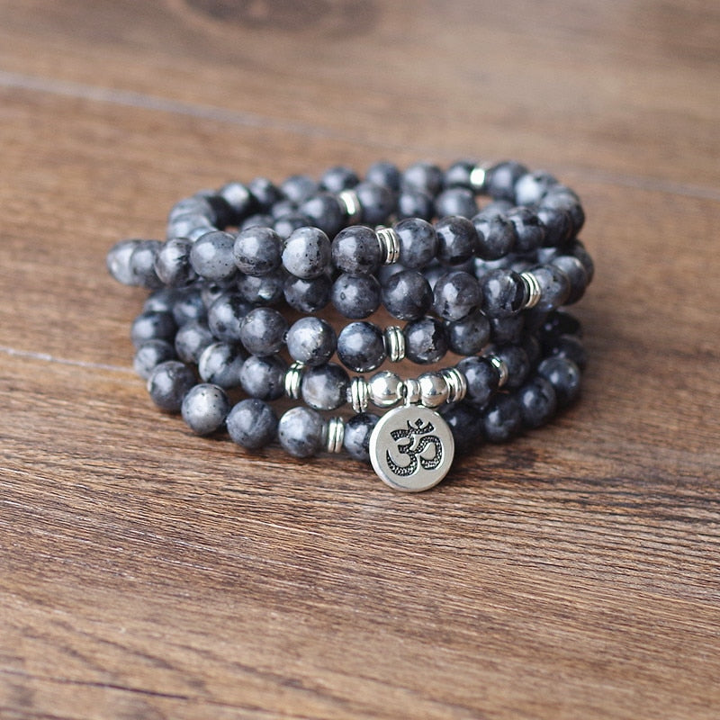 Energetic Self - OM Charm Labradorite Prayer Bracelet - TeamPlanting