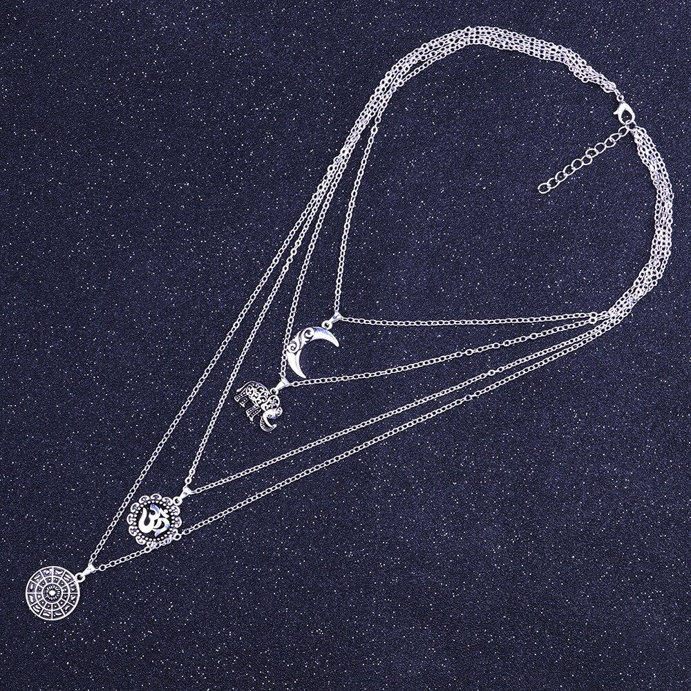 Spiritual Strength - Four Layer Pendant Necklace - TeamPlanting