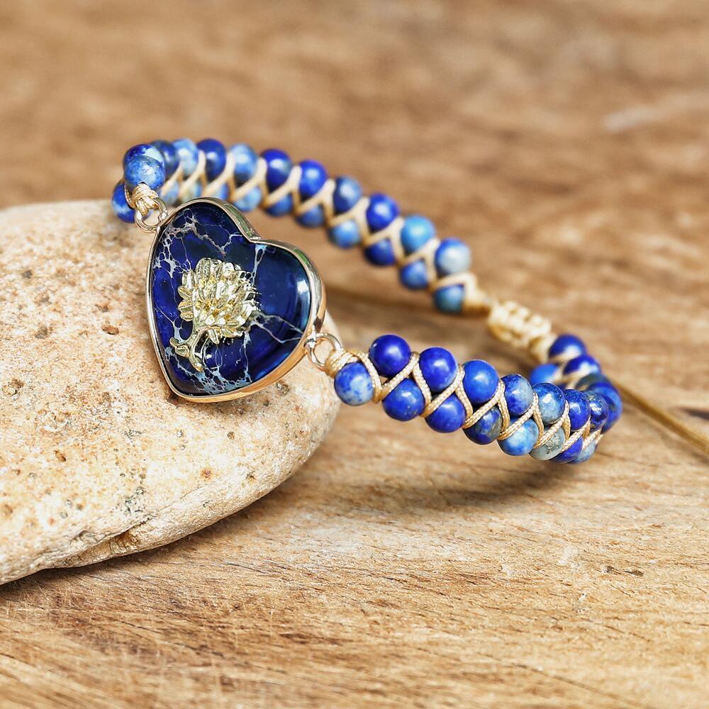 Inner Wisdom - Lapis Lazuli Heart Bracelet 0 - TeamPlanting