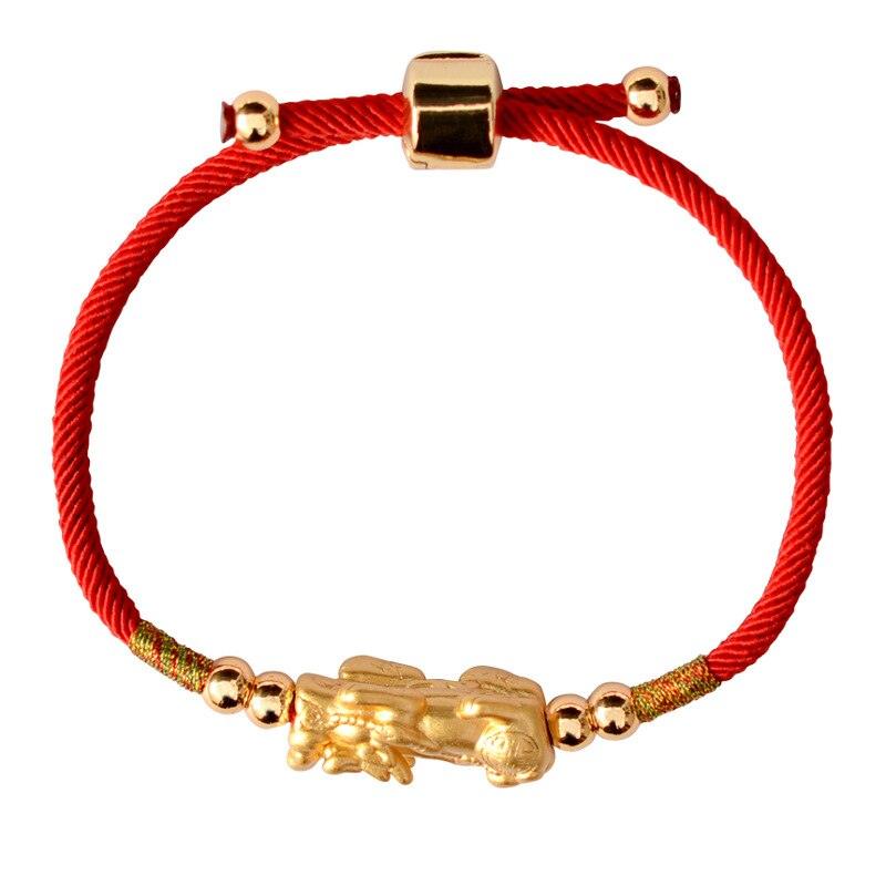 Glorious Fortune - Red String Feng Shui Pixiu Bracelet 0 - TeamPlanting