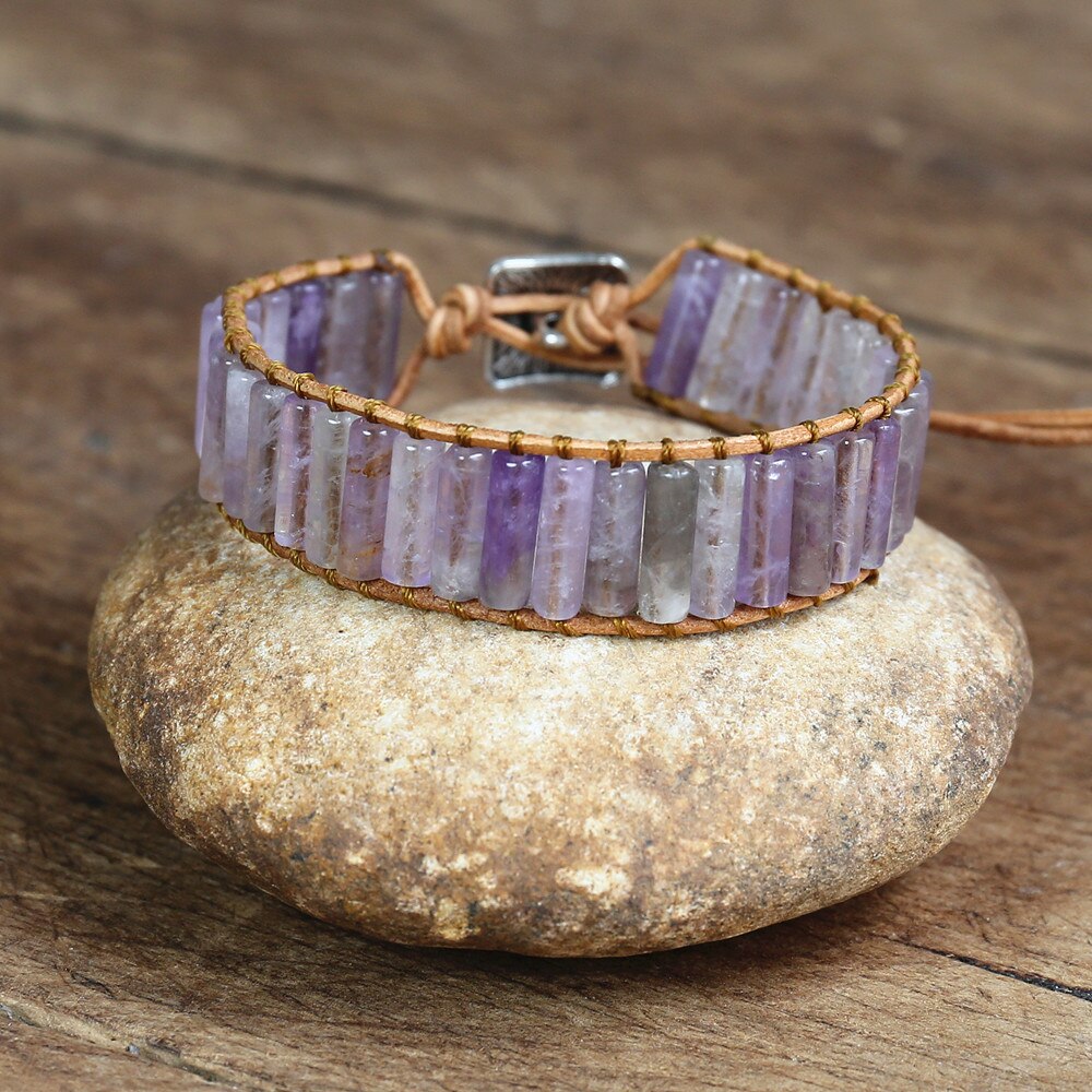 Eternal Harmony - Amethyst Plate Bracelet - TeamPlanting