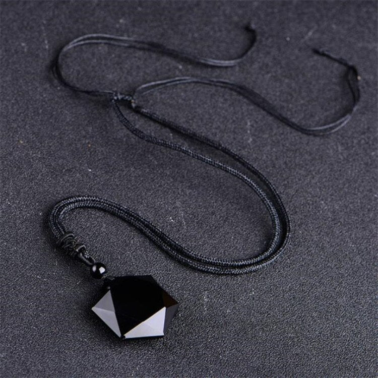 Triple Grounding - Obsidian Hexagram Necklace 0 - TeamPlanting