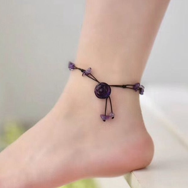 Happiness Within - Amethyst Anklet - TeamPlanting