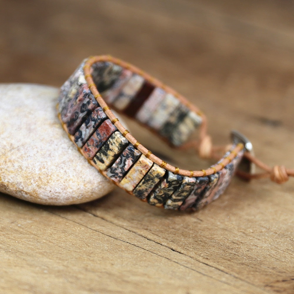 Restored Faith & Love - Jasper Plate Bracelet 0 - TeamPlanting