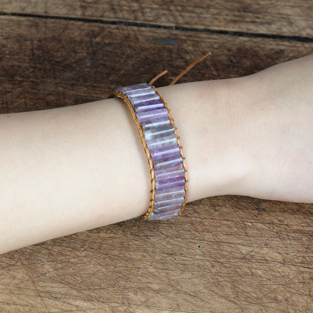 Eternal Harmony - Amethyst Plate Bracelet - TeamPlanting