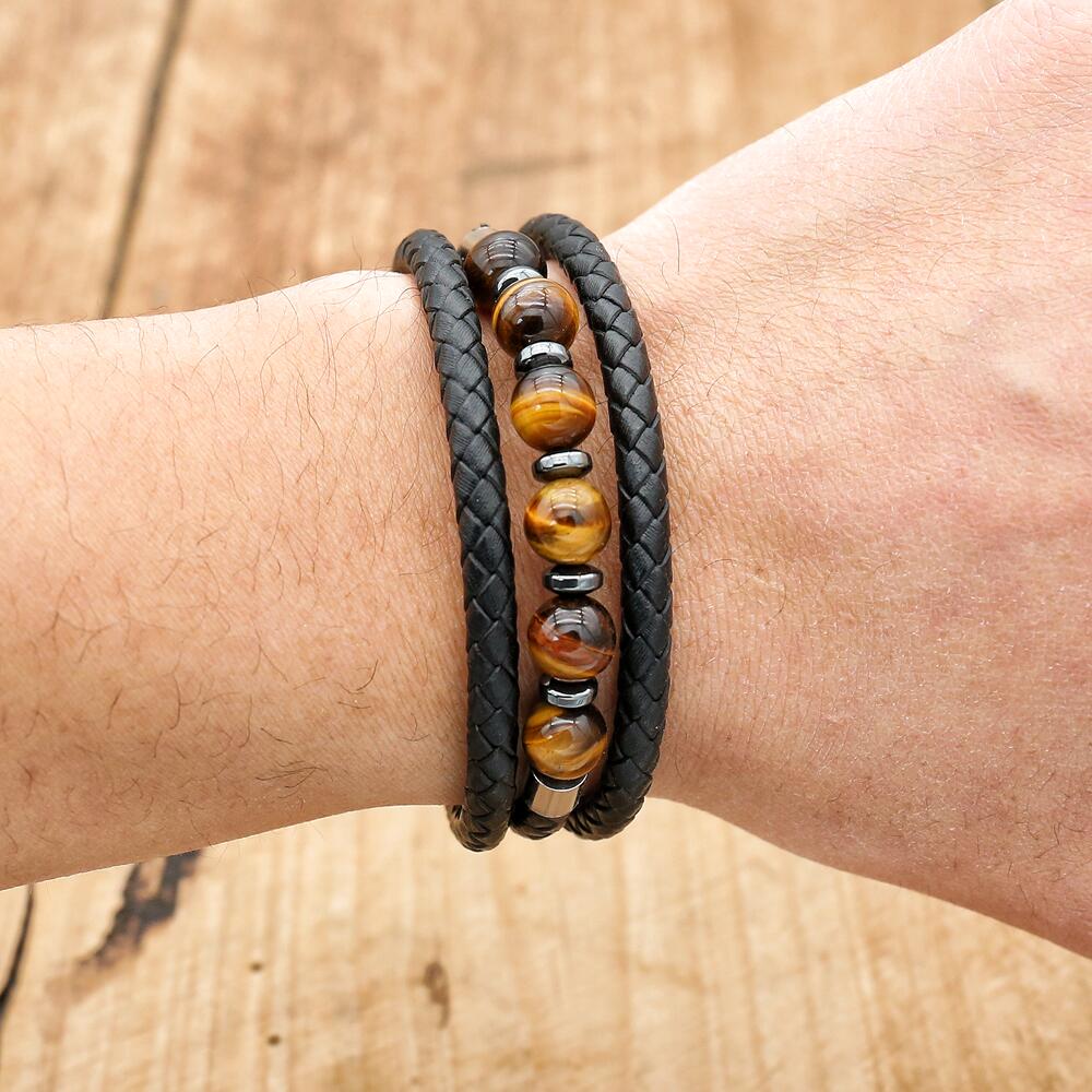 Inner Wealth - Tiger's Eye Braided Bracelet - TeamPlanting