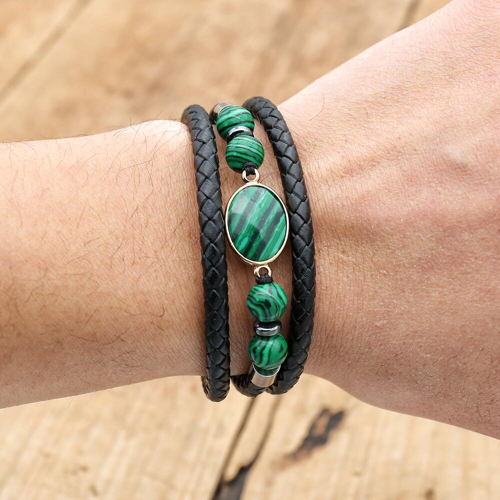 Horizon Of Positivity - Malachite Braided Bracelet - TeamPlanting