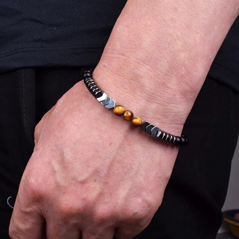 Spiritual Vitality - Hematite Tiger's Eye Bracelet - TeamPlanting