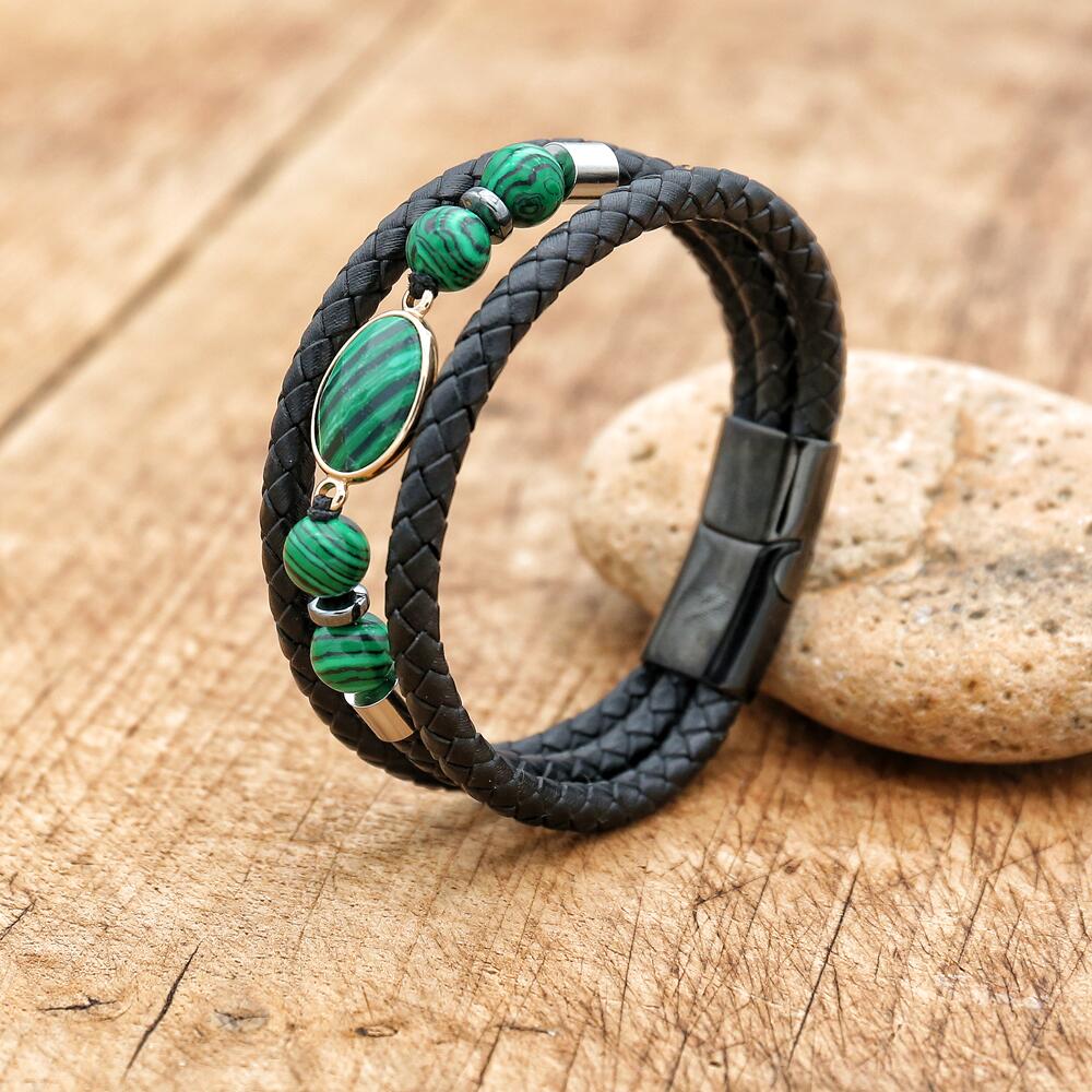 Horizon Of Positivity - Malachite Braided Bracelet - TeamPlanting