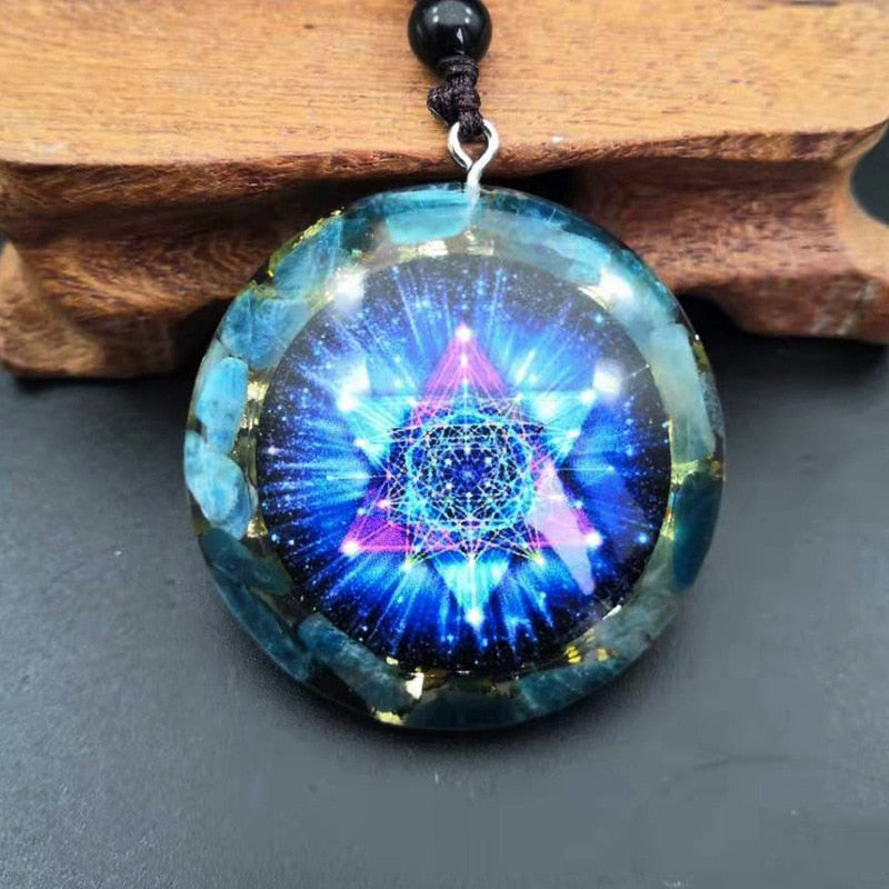 Sparkling Hope - Fluorite Star of David Orgone Necklace - TeamPlanting